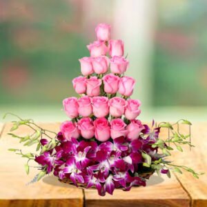 bright love bloom basket