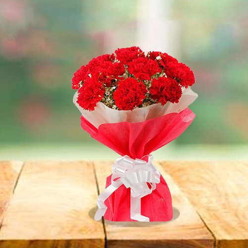 red carnation with wrap red carnation with wrap