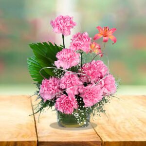 romantic carnation basket